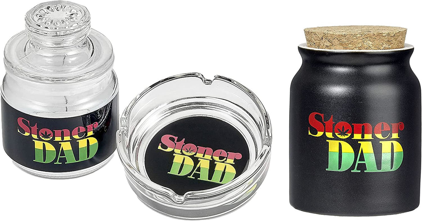 Stoner Dad Ashtray and Stash Jar Set - Glasss Station