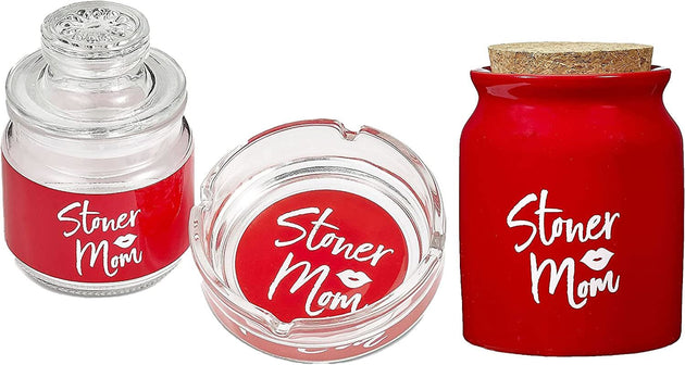 Stoner Mom Ashtray and Stash Jar Set - Glasss Station