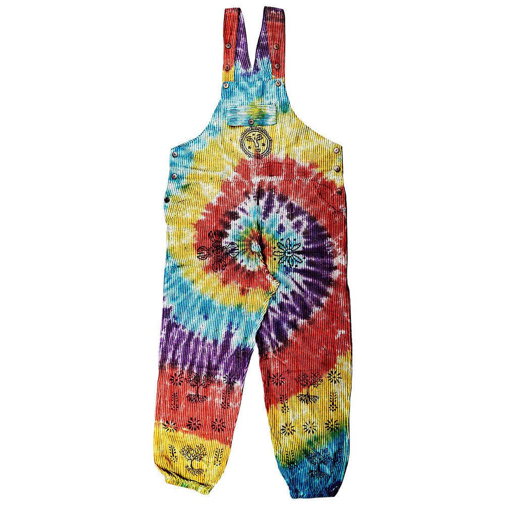 Threadheads Rainbow Spiral Tie Dye Overalls - Glasss Station