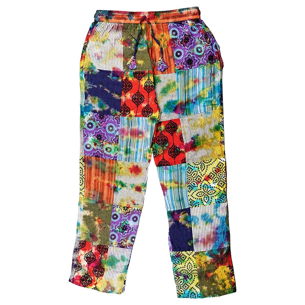 Threadheads Tie Dye Patchwork Drawstring Pants - Glasss Station