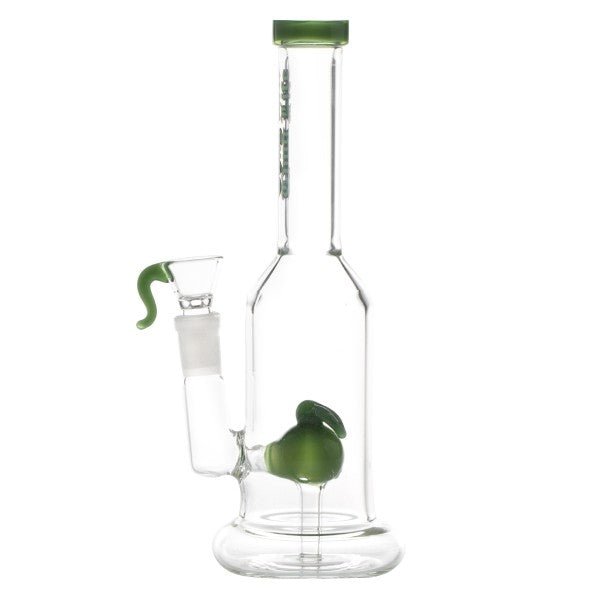 Thug Life 8" Green Accent Water Pipe w/ Custom Perc - Glasss Station