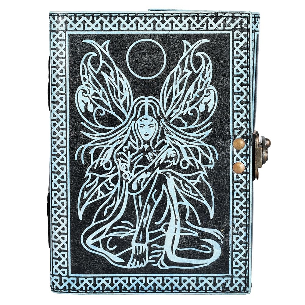 Under The Blue Fairy Moon Embossed Leather Journal - Glasss Station