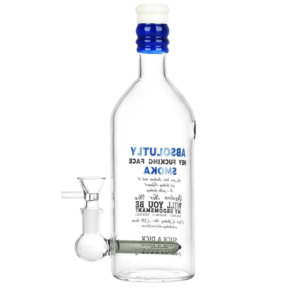 Vodka Bottle Glass Water Pipe - Glasss Station