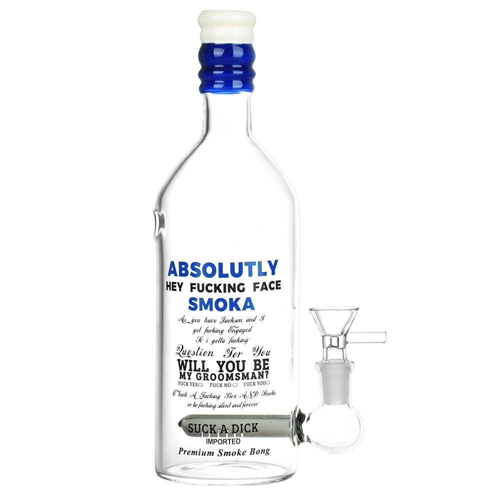 Vodka Bottle Glass Water Pipe - Glasss Station