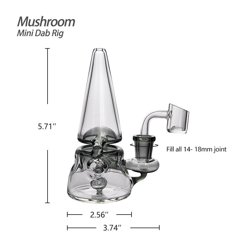 Waxmaid Mushroom Mini Dab Rig - Glasss Station