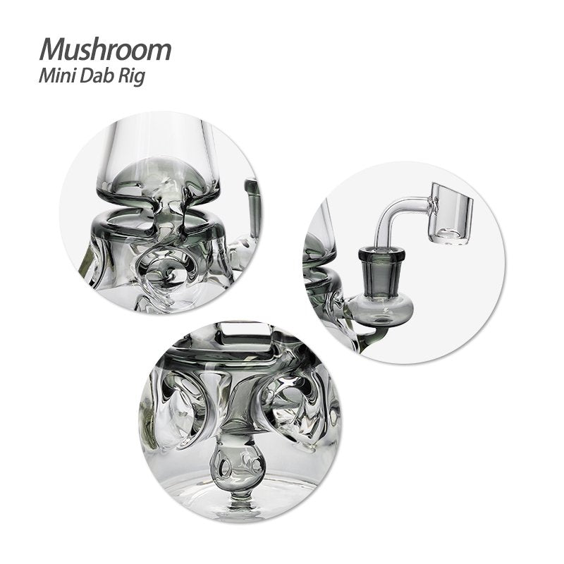 Waxmaid Mushroom Mini Dab Rig - Glasss Station