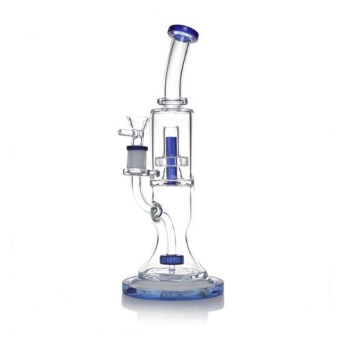 1Stop Glass 12" Double Perc Bong - Glasss Station