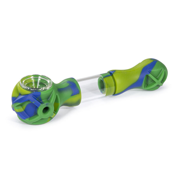 3 Gates Global Hybrid Silicone and Glass Spoon with Translucent Chamber - Glasss Station