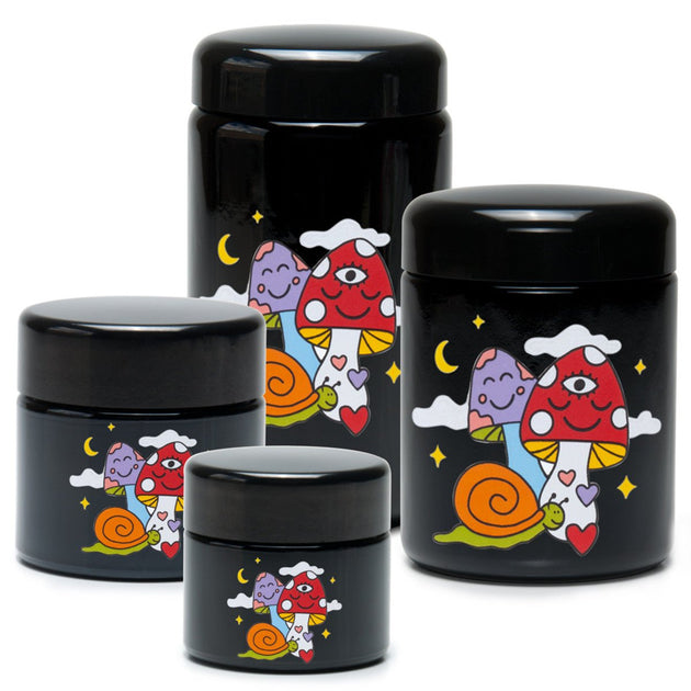 420 Science x Wokeface Cosmic Mushroom UV Screw Top Jar - Glasss Station