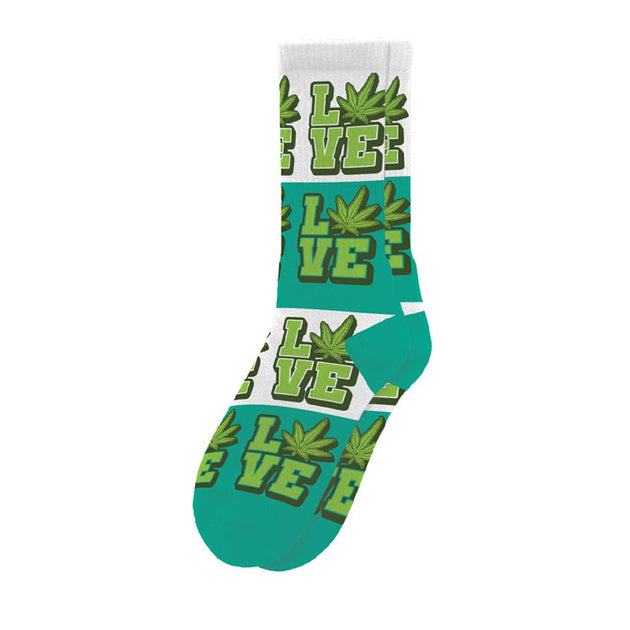 6PK - Blazing Buddies Socks - Love Hemp - Glasss Station
