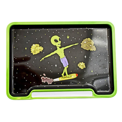 Alien Doobie Surfer 8"x5.75" Rolling Tray Box - Glasss Station