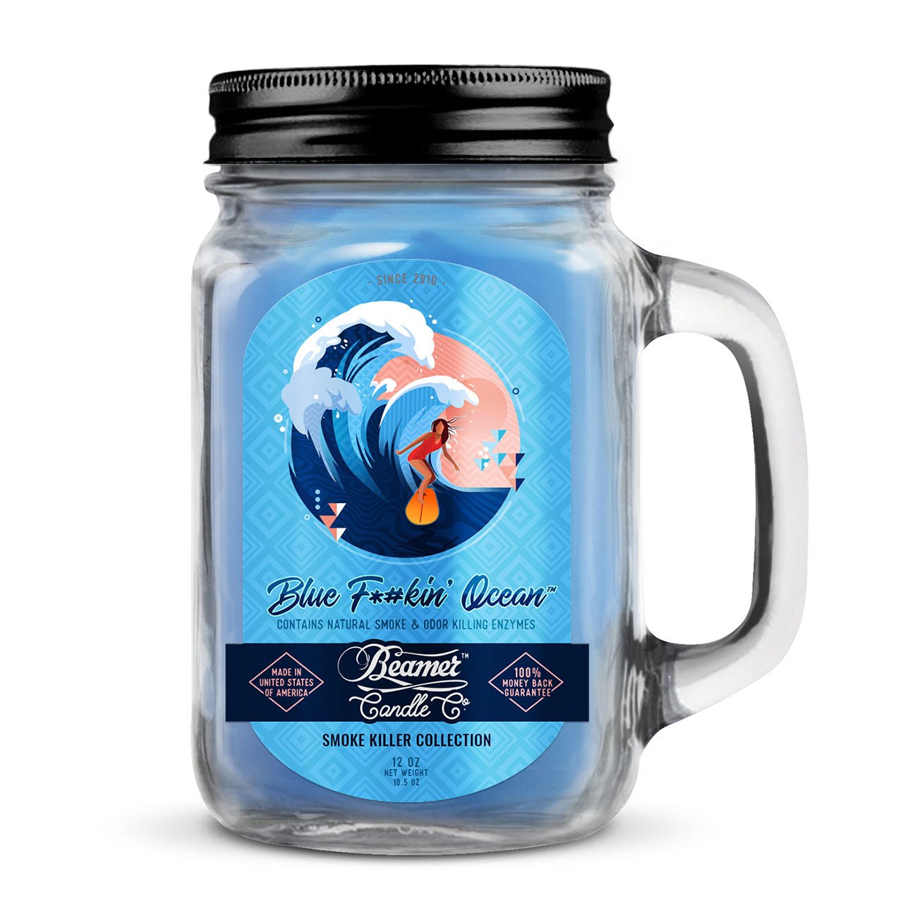 Beamer Candle Co. Blue F*#Kin Ocean Odor Eliminating Candle - Glasss Station