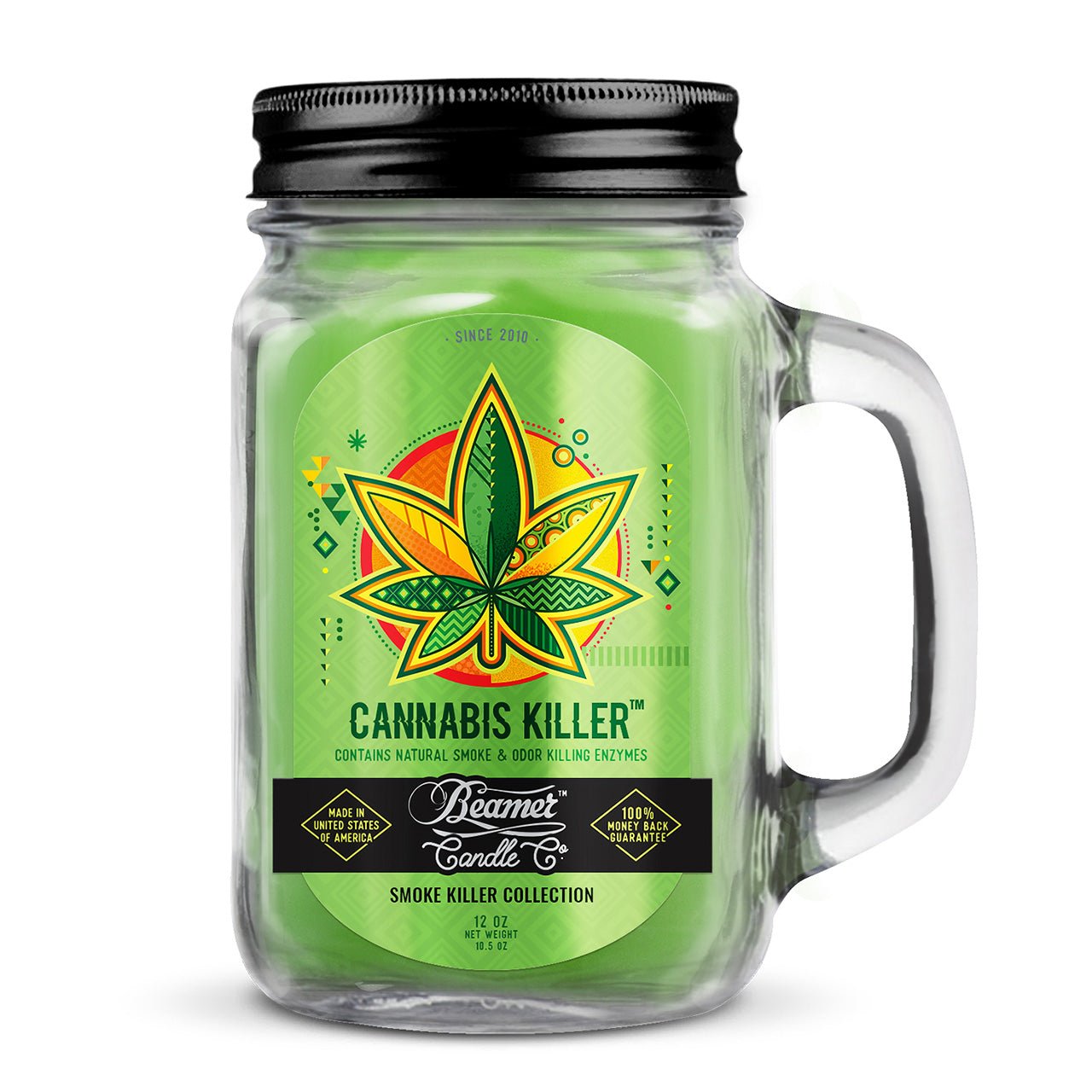 Beamer Candle Co. Cannabis Killer Odor Eliminating Candle - Glasss Station