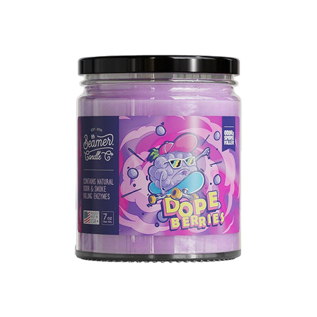 Beamer Candle Co. Odor & Smoke Killer Glass Jar Candle | Dopeberries | 7oz - Glasss Station