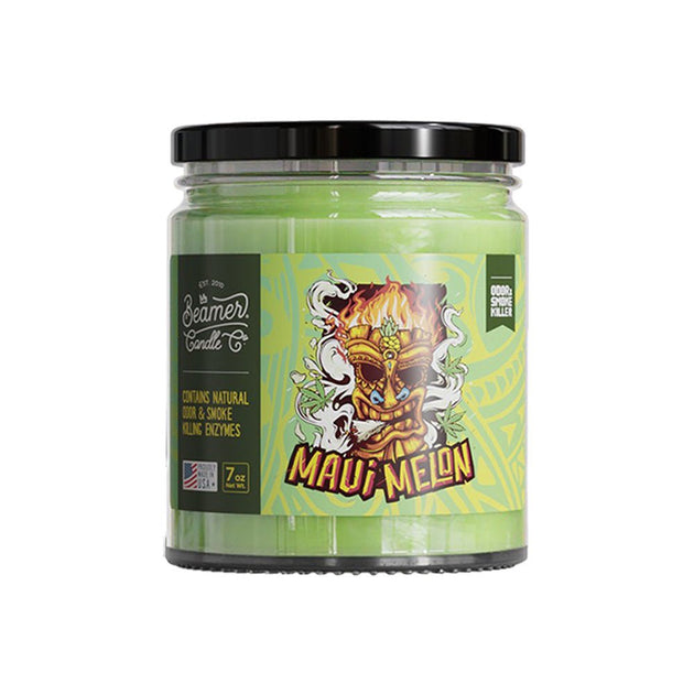 Beamer Candle Co. Odor & Smoke Killer Glass Jar Candle | Maui Melon | 7oz - Glasss Station