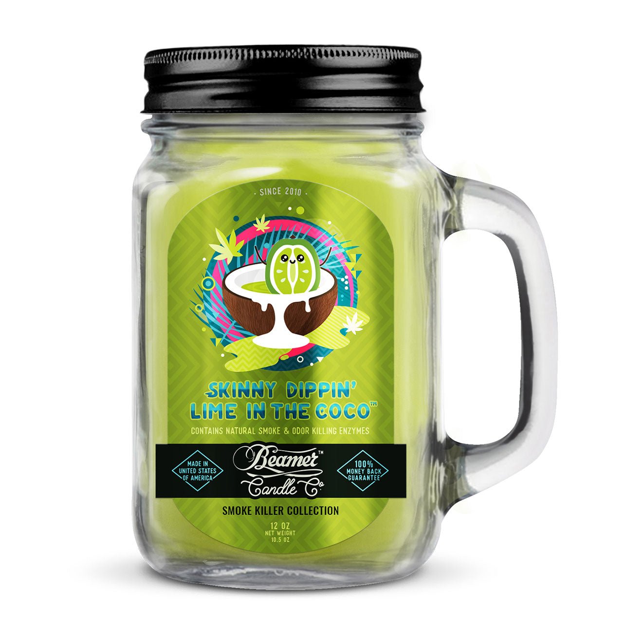 Beamer Candle Co. Skinny Dippin' Lime in the Coco Odor Eliminating Candle - Glasss Station