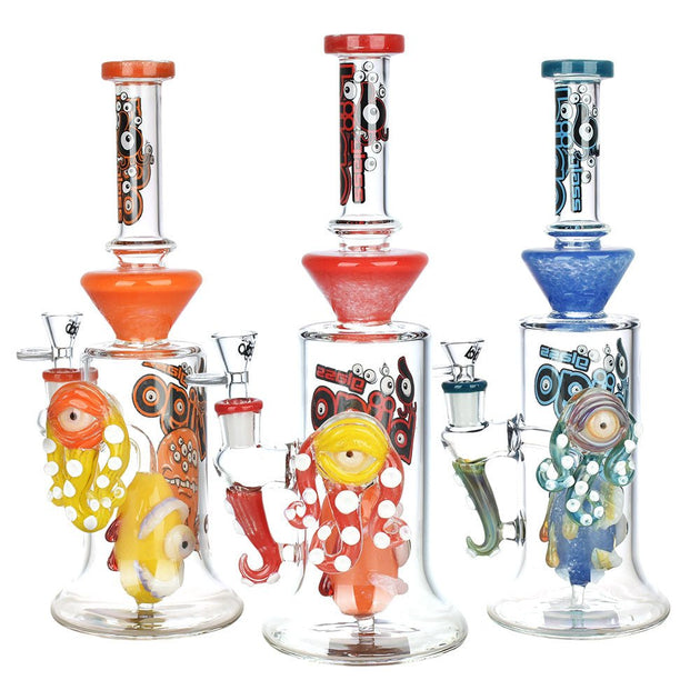 BIIGO Crazy Octopus w/ Eyeball 12.25" Water Pipe - Glasss Station