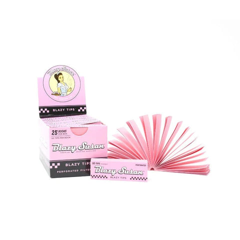 Blazy Susan | Pink Filter Tips Box of 25 - Glasss Station