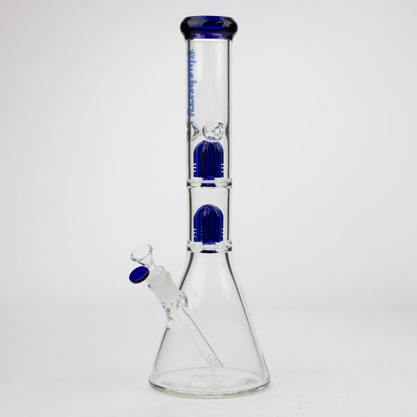 Blueberry-15" Double Tree Perc Beaker Bong - Glasss Station