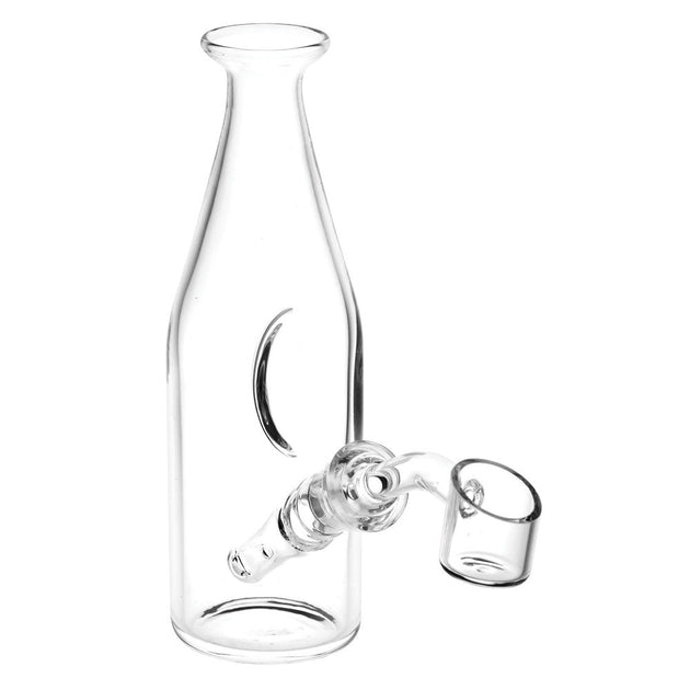 Bottle Style Glass Rig w/ Angle Cut Banger - Glasss Station