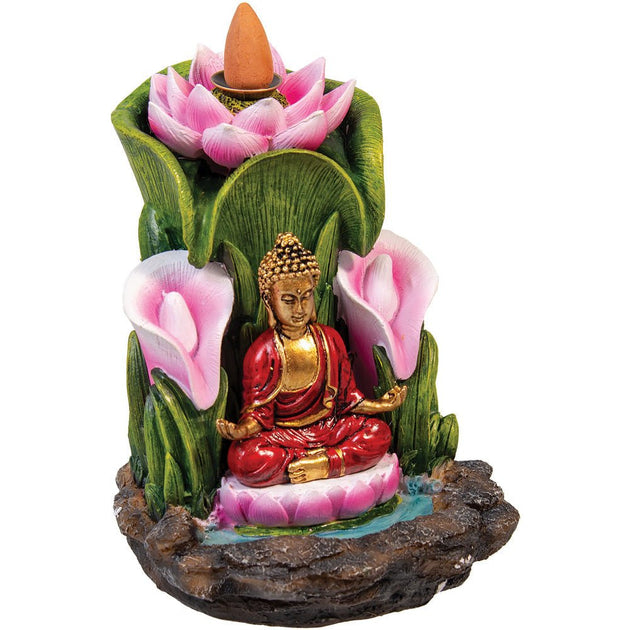 Buddha Lotus Backflow Incense Burner - Glasss Station