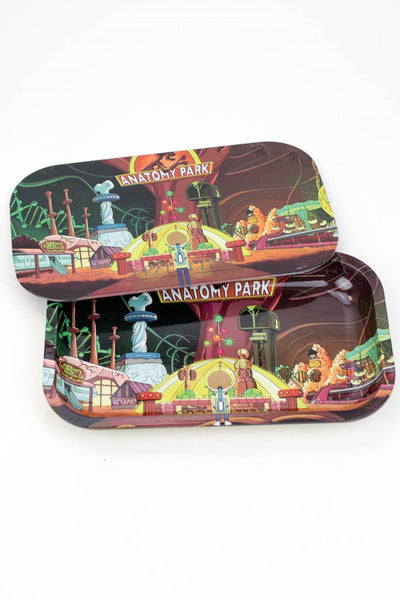 Cartoon Medium Rolling Tray with Magnetic Lid - Glasss Station