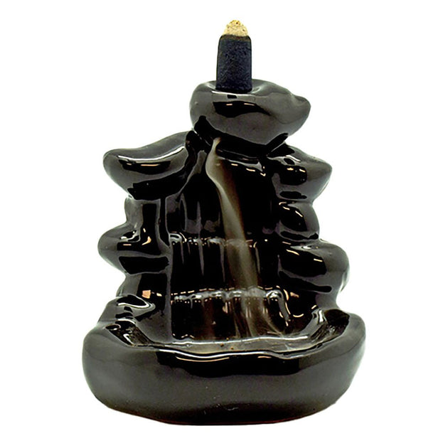 Cascade Steps Ceramic 4.5" Backflow Incense Burner - Glasss Station