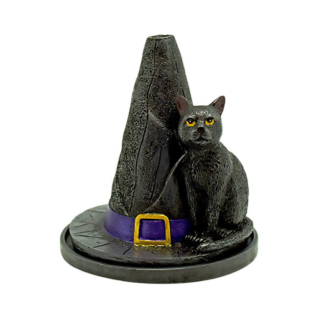 Cat And Witch's Hat 4.5" Incense Burner - Glasss Station