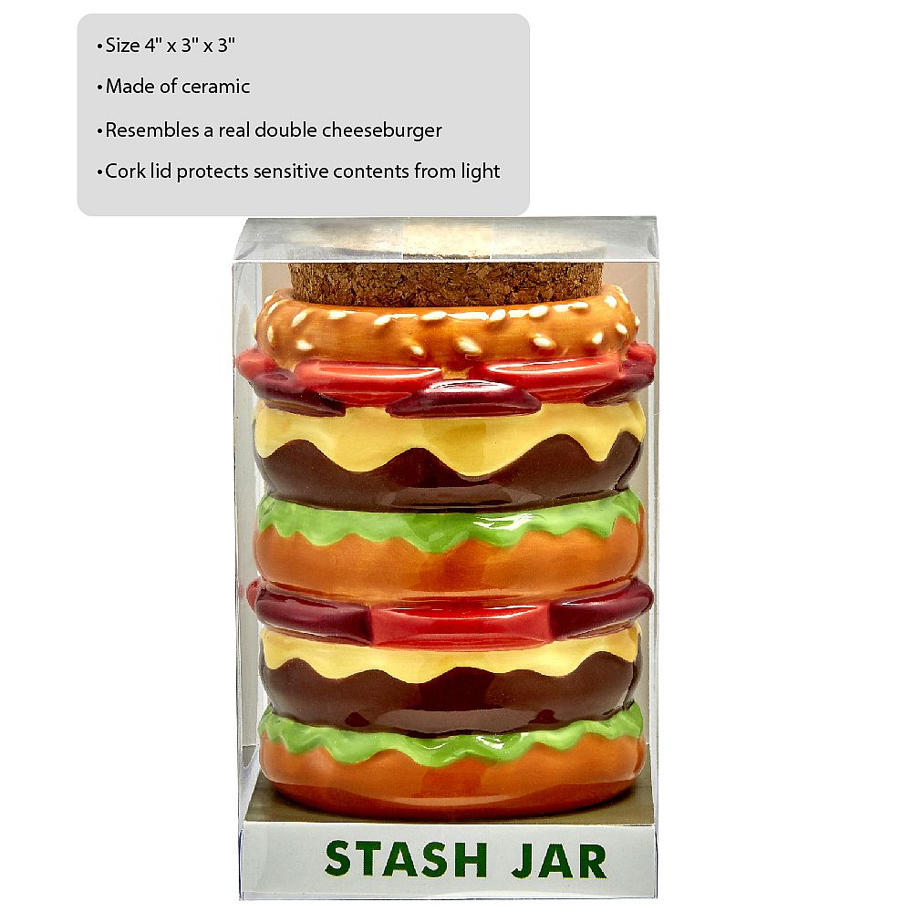 Cheeseburger Stash Jar - Glasss Station