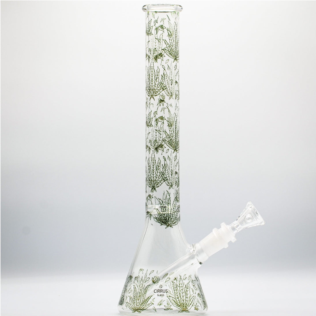 Cirrus Glass Green Sativa Beaker Bong - Glasss Station