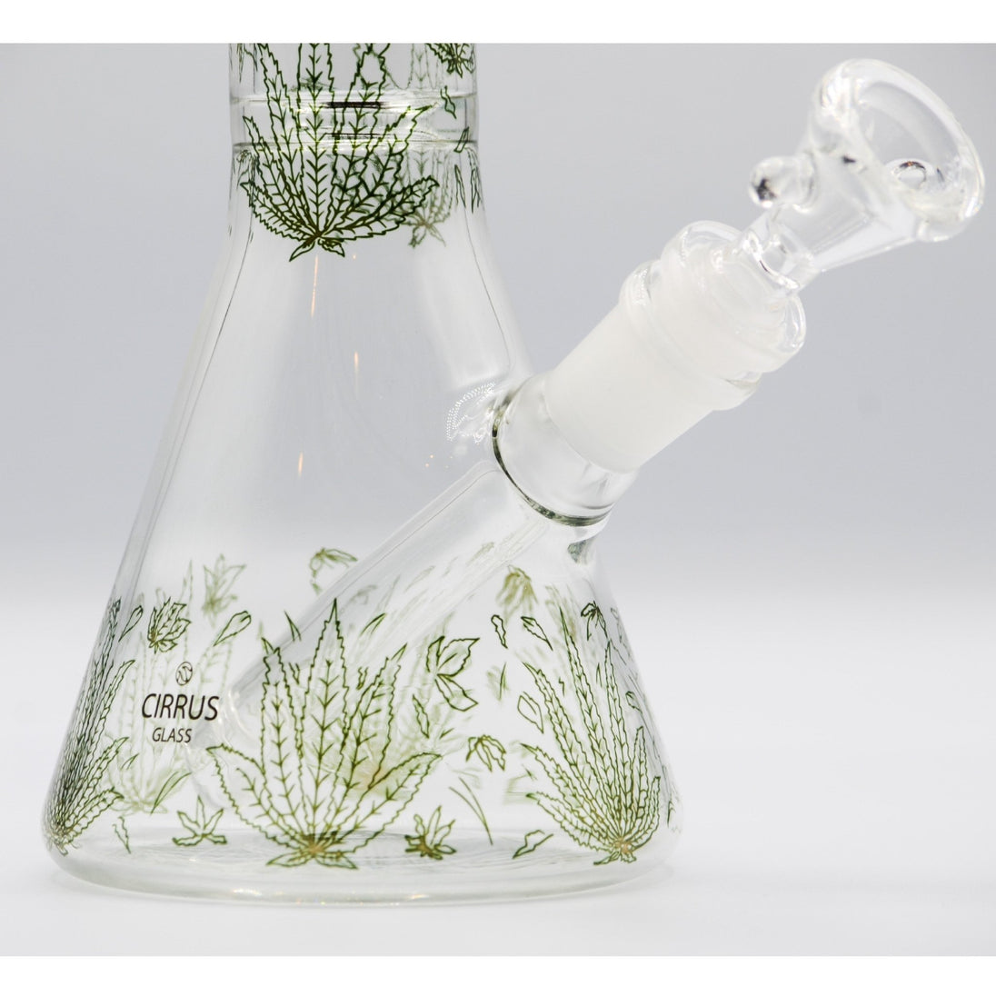 Cirrus Glass Green Sativa Beaker Bong - Glasss Station