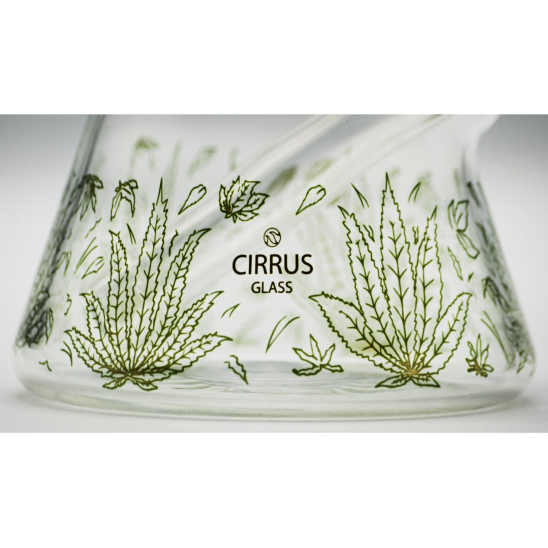 Cirrus Glass Green Sativa Beaker Bong - Glasss Station