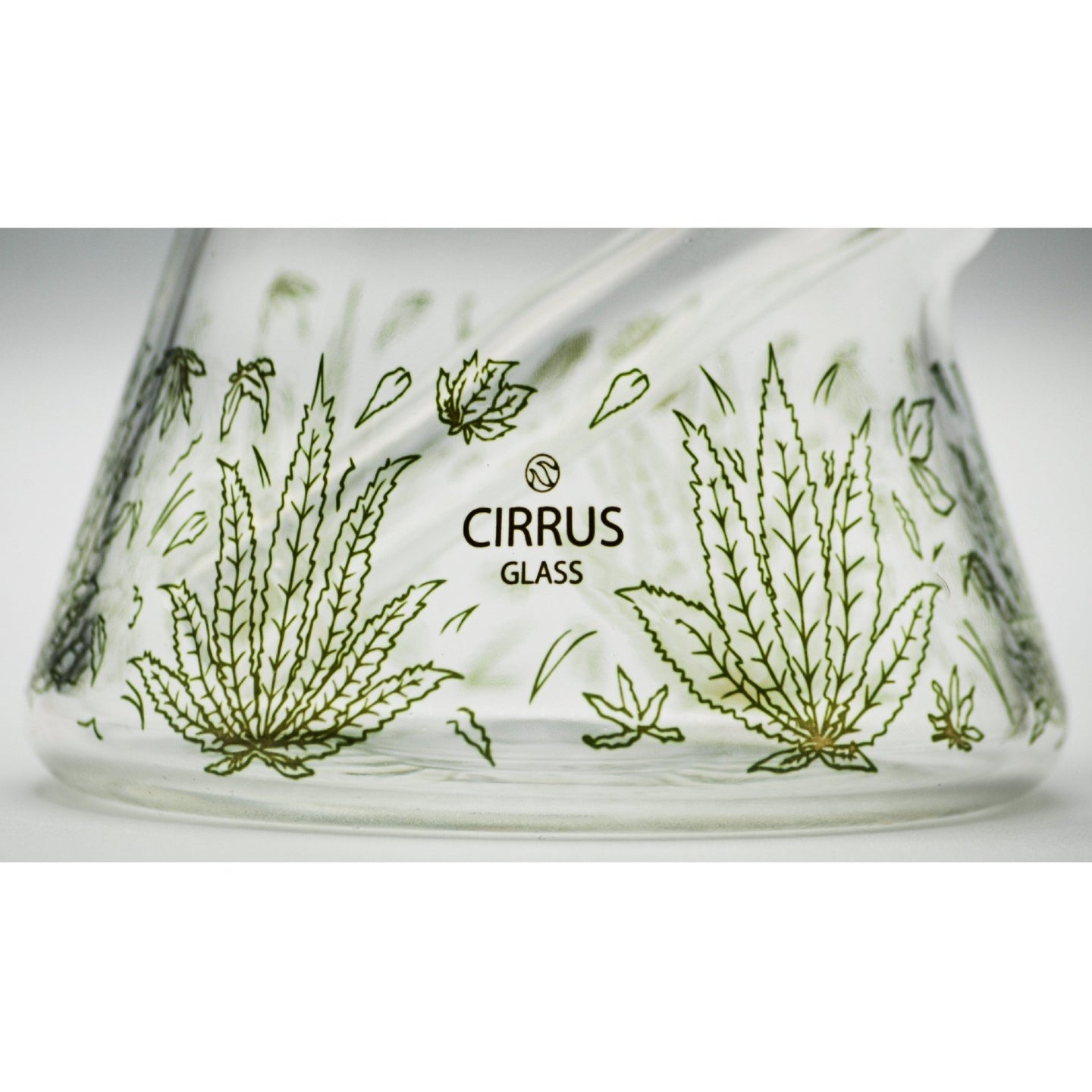 Cirrus Glass Green Sativa Beaker Bong - Glasss Station