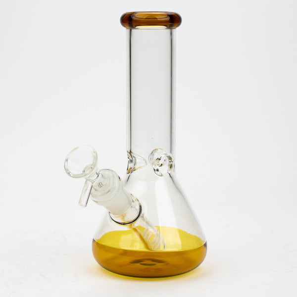 Colored Bottom 8" Glass Beaker Bong - Glasss Station