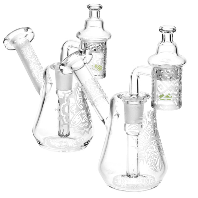 Compact Travel 5.5" Etched Dab Rig Set - Glasss Station