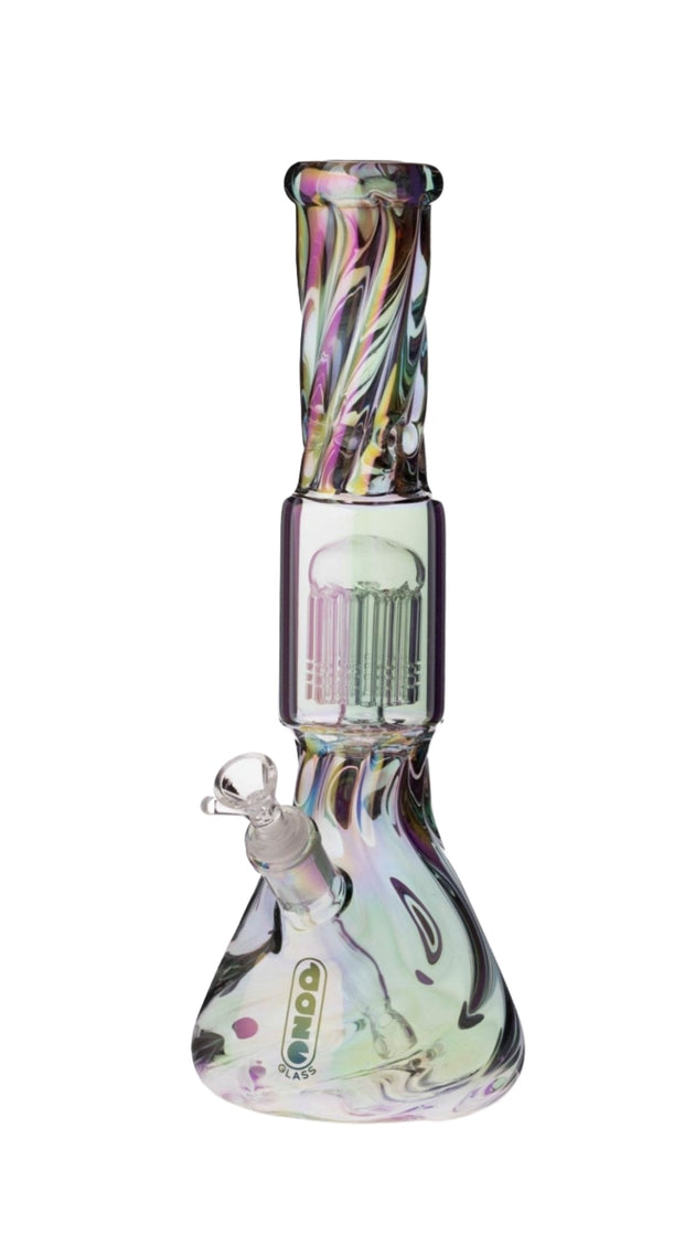 Daze Glass 14" Iridescent Spiral Arm Beaker Bong - Glasss Station