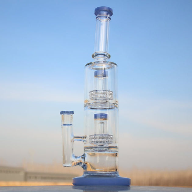 Dual Matrix Percolator 12" Glass Water Pipe - Glasss Station