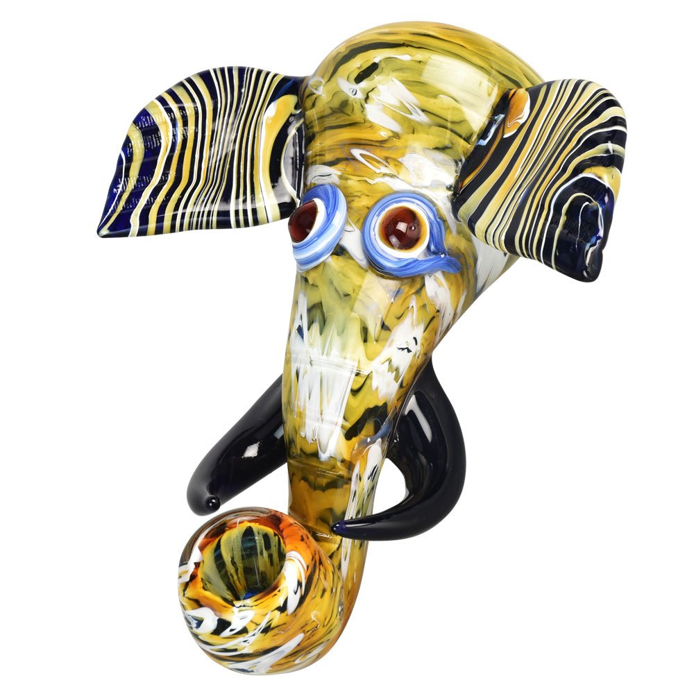 Eclectic Elephant Head 7" Hand Pipe - Glasss Station
