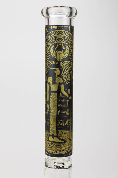 Egyptian Hieroglyph 16" 9mm Glow in the Dark Beaker Bong - Glasss Station