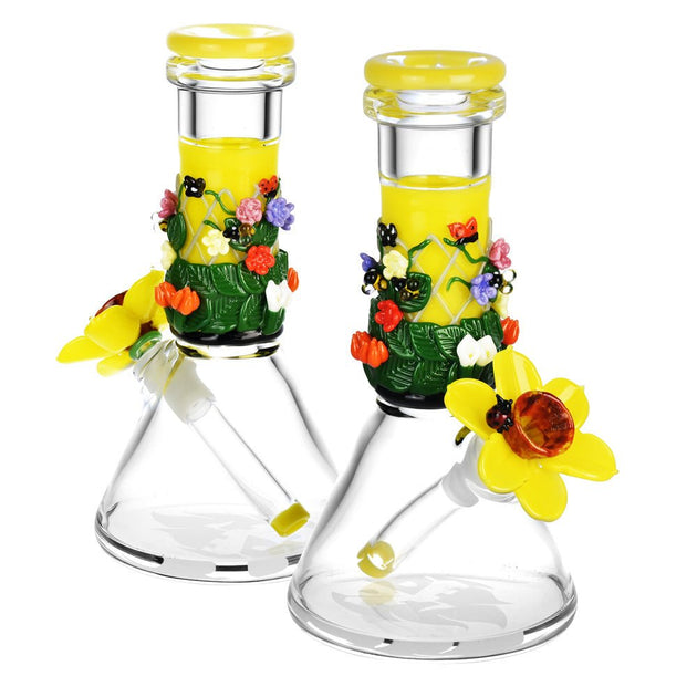 Empire Glassworks 8" Flowers Baby Beaker Water Pipe - Glasss Station