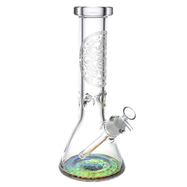 Etched Electroplate Bottom Beaker Bong - Glasss Station