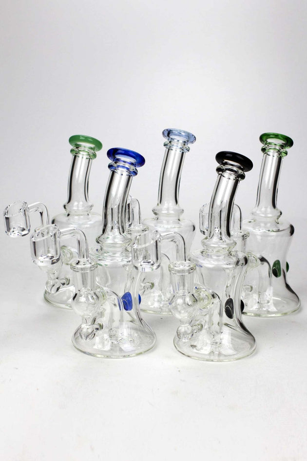 Fixed 3 Hole Diffuser 2-in-1 6" Skirt Bubbler - Glasss Station