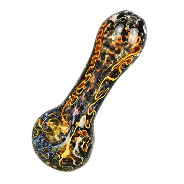 Fritted Squiggle Glass Spoon Pipe - Glasss Station