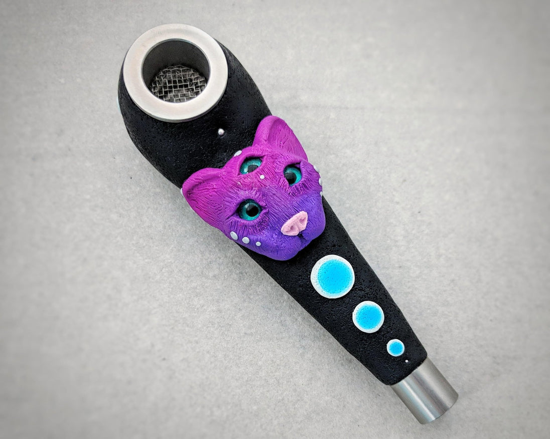 Gadzyl Third Eye Cat Smoking Pipe - Glasss Station
