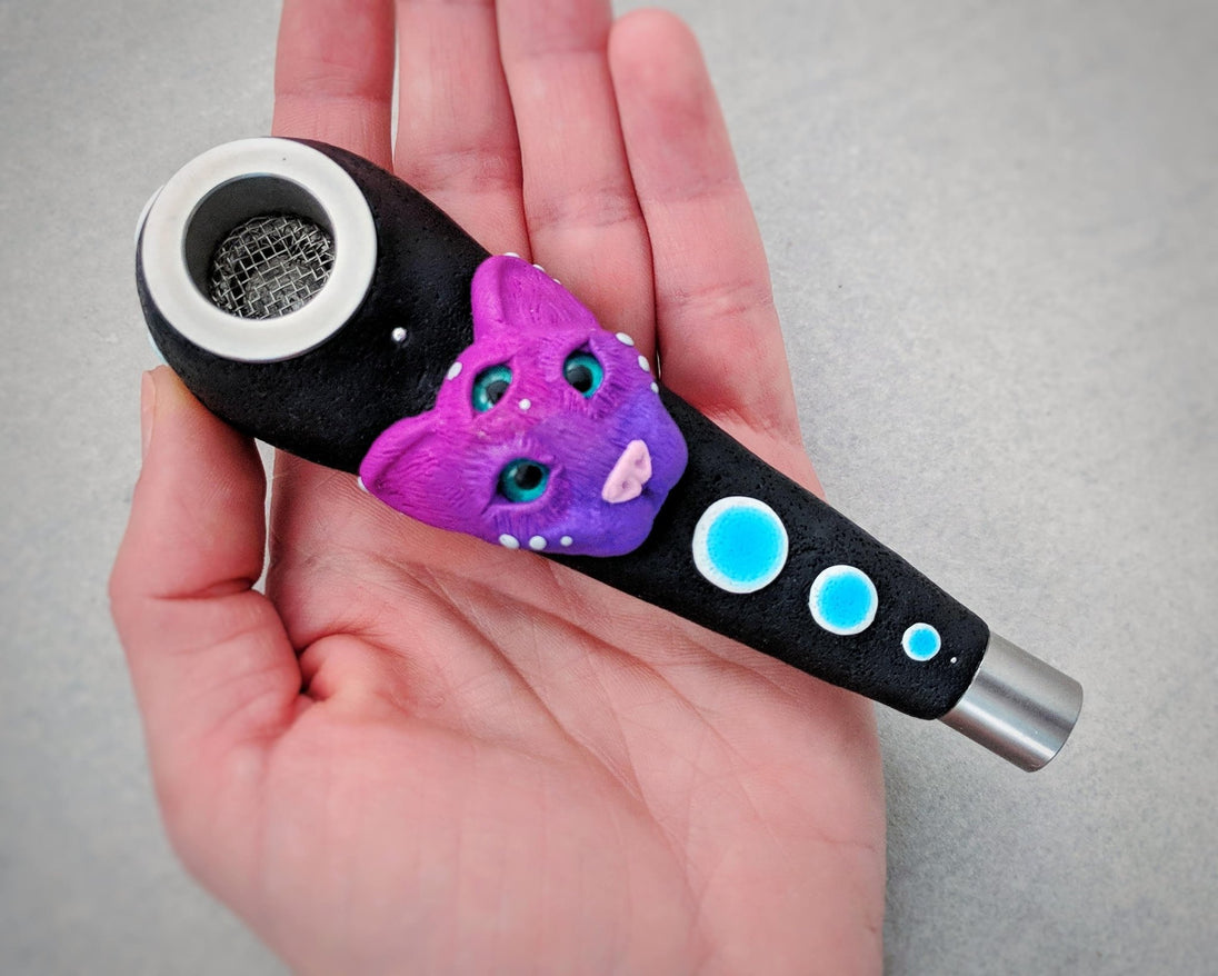 Gadzyl Third Eye Cat Smoking Pipe - Glasss Station