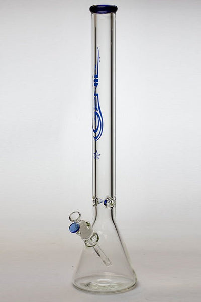GENIE 24" 9mm Color Accented Beaker Bong - Glasss Station