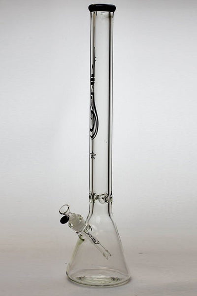 GENIE 24" 9mm Color Accented Beaker Bong - Glasss Station