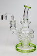 Genie 6" Double Glass Recycler w/ Showerhead Perc - Glasss Station