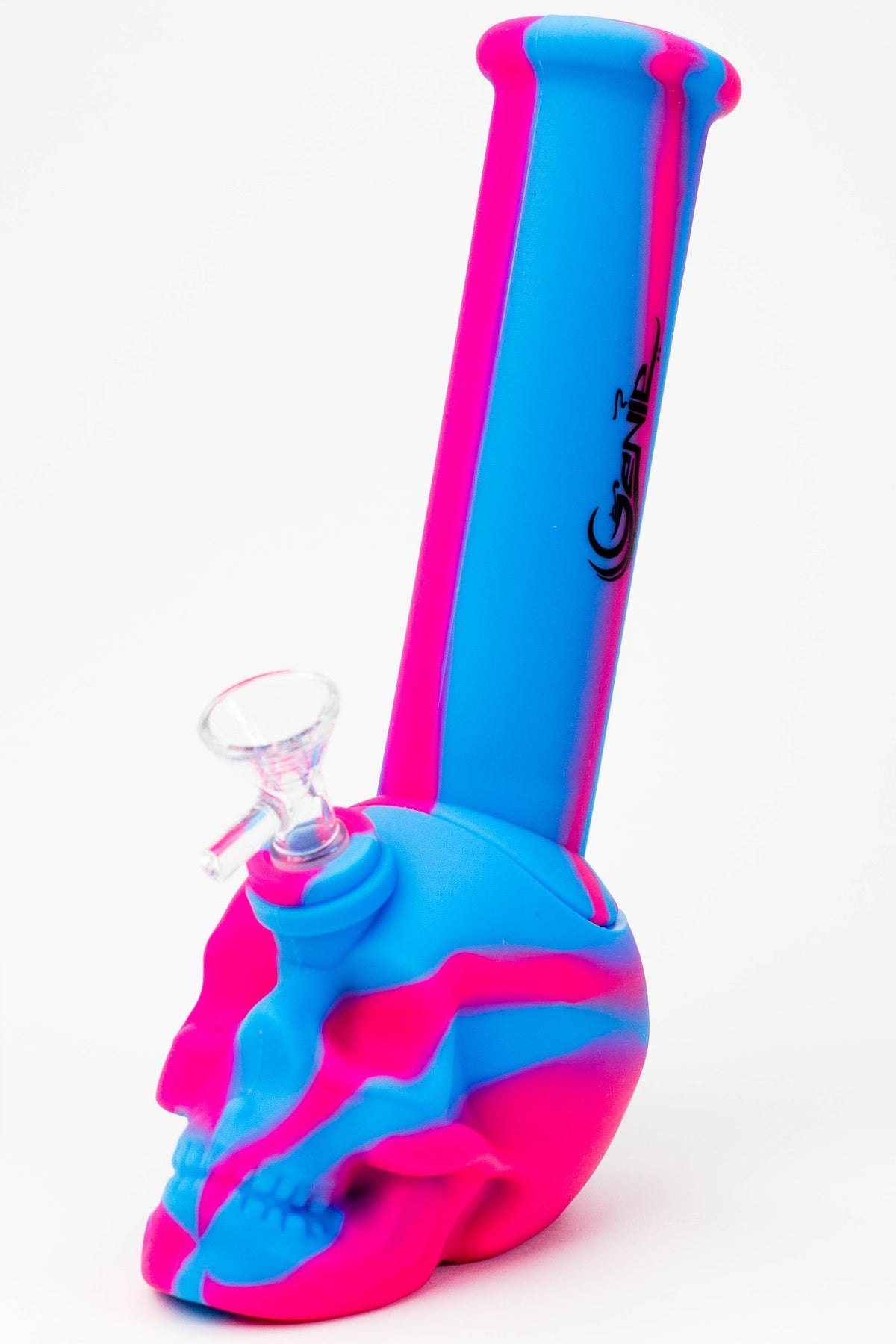 GENIE 9" Skull Multi-Colored Silicone Bong - Glasss Station
