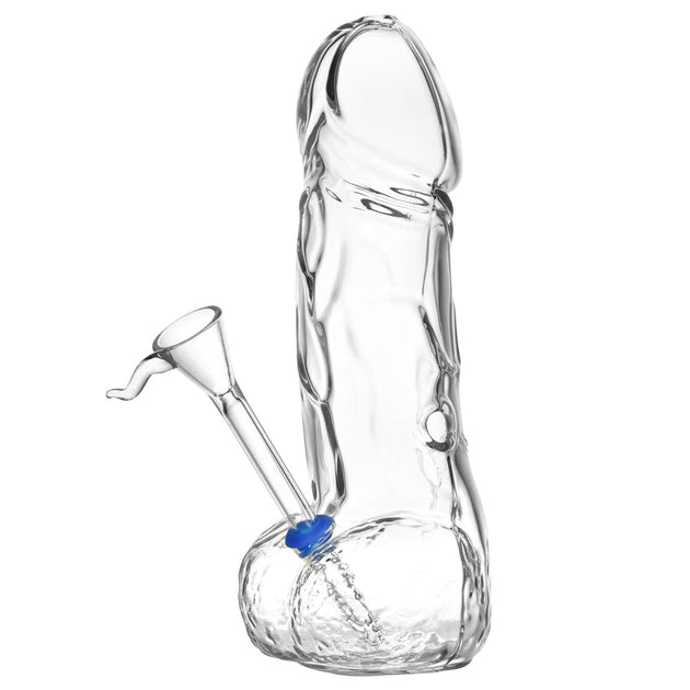 Glass 7.5" Phallus Water Pipe - Glasss Station